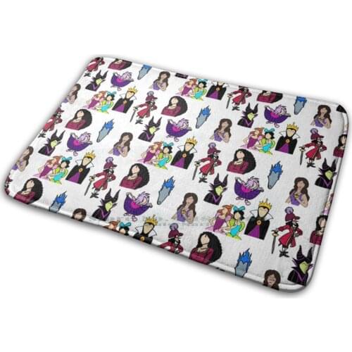 Happily Never After Villains Mat Rug Carpet Anti - Slip Bedroom Entrance Door Mat Evil Doodles