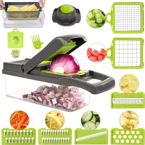 Kitchen Daily Necessities Vegetable Cutter Artifact Multi-Function Dicing Device Potato Slicer Grater Household Integrated Machi