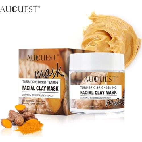 Turmeric Clay Mask Deep Cleansing Acne Exfoliating Facial Mask Moisturizing Whitening Face Cosmetics Beauty Skin Care