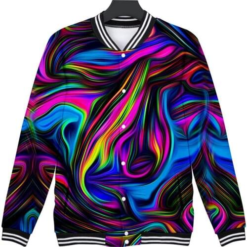 3D Tie dye Flashbacks printed Jacket Coat Colorful Psychedelic sweatshirt fashion harajuku hoodies brand Jackets clothes