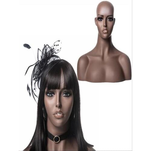 Fashion Female Mannequin Head With Shoulders For Wig Display Realistic Mannequin Head With Shoulders For doll Display B062
