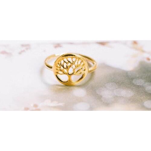 Fashion Hollow out design Classical plane circular Cartoon tree for the woman ring wholesale