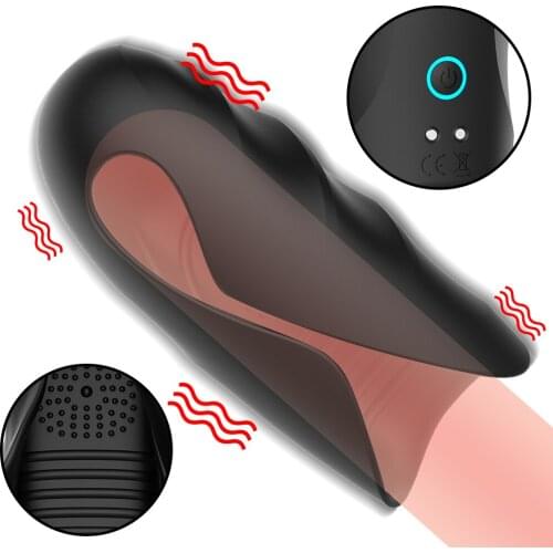 Male Masturbation Cup 10 Modes Penis Vibrator Delayed ejaculation Glans Stimulate Penis Trainer Blowjob Sex Toys Adult Products