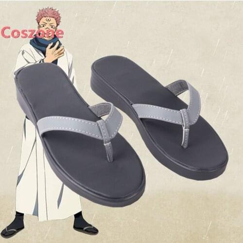 Jujutsu Kaisen Ryomensukuna Cosplay Shoes Gray Slippers Flip Flops Halloween Carnival Costume Accessories