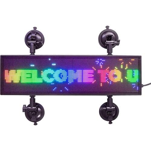 DC9-36V P4MM RGB Full-Color Video LED Display Board, Used for Car Information Advertising wireless smart LED sign