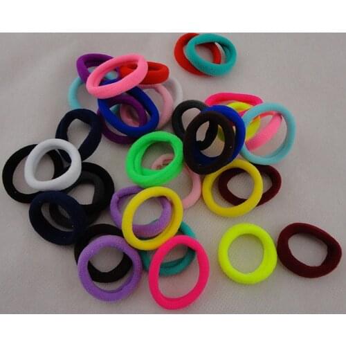 20PC 3.0cm Knitted elastic Hair bands for Rope Ponytail,Holder Elasticity hair scrunchies Braids Plaits small kids hair ties