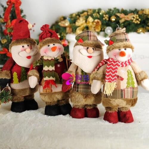 Christmas decoration creative Santa Claus Snowman deer mall scene window Christmas tree bottom props