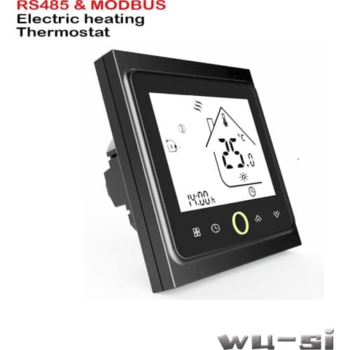 RS485&Modbus Intelligent programming heating thermostat for electric floor heating,24VAC 95-240VAC optional