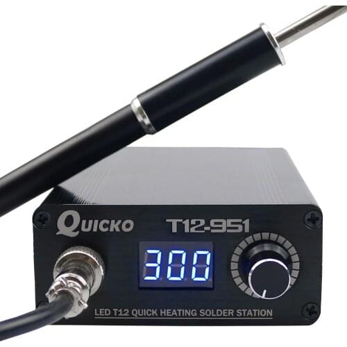 LED T12-951 Digital Controller Soldering Station Electronic solder Iron with M8 Metal handle and iron tips without power cable