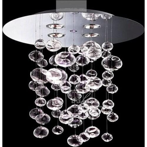 LED Chandelier Diameter 100cm New Modern Glass Bubble Ether Chandelier Light Fixture Height 86cm For Home Art Bar Chandelier