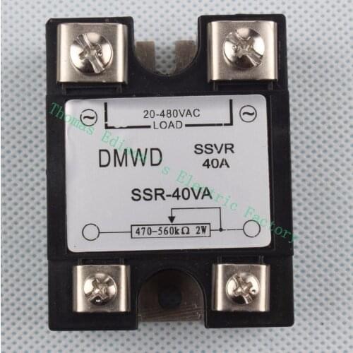 Solid state relay SSR-40VA 40A 470-560k ohm TO 20-480V AC SSR 40VA relay solid state Resistance Regulator
