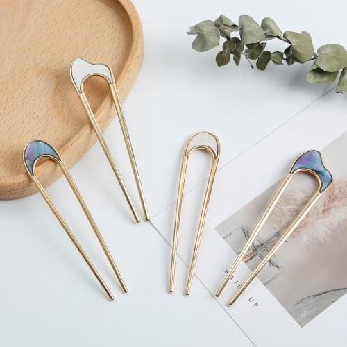 Japan Retro Hair Sticks Women Hairclip Simplicity U Shape Girls Hairpins Hair Sticks Pin Hair Combs Bridal Headwear Headdress