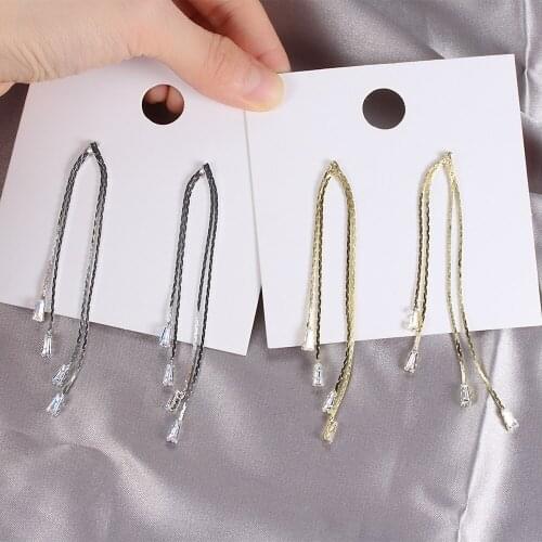 Banquet Engagement Earrings Ladies Earrings Fashion Charm Zircon Tassel Earrings Give Girlfriend Birthday Gift Jewelry