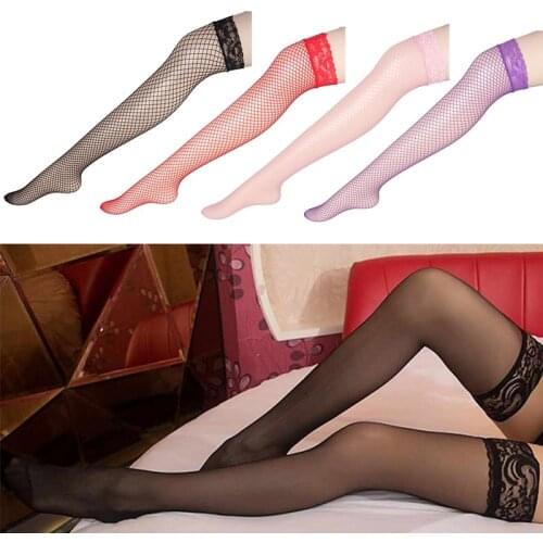 1pair Fashion Sexy Womans Lingerie Erotic Lingerie Suspenders Erotic Thigh High Stockings Over Knee Socks Lace Stocking Female