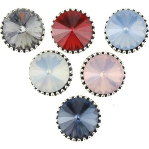 10pcs/lot Wholesale Trendy Rhinestone 12mm Snap Button Jewelry Fit Snap Mini Butto Bracelets Necklace Jewelry for Women