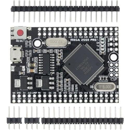 10 Pieces Mega 2560 PRO (Embed) CH340G ATmega2560-16AU with male pinheaders Compatible for Mega 2560 PRO