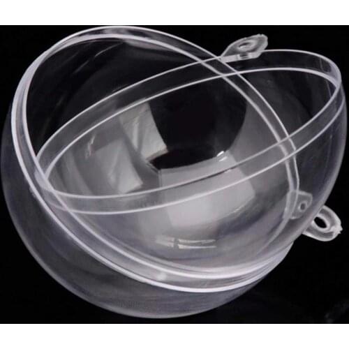 12balls/lot 160mm Big Size DIY Christmas Clear Plastic Fillable Ball Ornament Christmas Home Party Decora Hanging Acrylic Ball