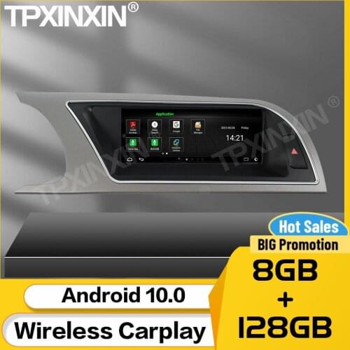8+128G Car Stereo Receiver Android 10 For Audi A5 2009 2010 2011 2012 2013 2014 2015 2016 BT GPS Audio Auto Navigation Head Unit