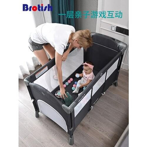 962 Crib Joint Bed Movable BB Multi-functional Portable Folding Newborns Baby Bedside Bed Bassinet