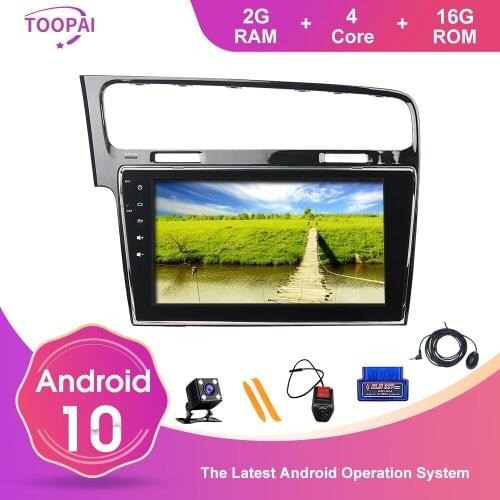 TOOPAI Android 10 For Volkswagen VW Golf 7 Auto Radio Stereo Head Unit GPS Navigation Car Multimedia Player Hifi HD IPS DSP