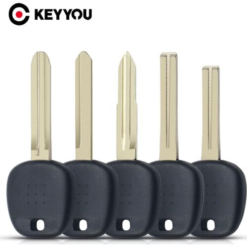 KEYYOU Replacement Car Transponder Key shell Fob Case For Toyota No Chip Uncut Key Left Blade TOY47 No Logo