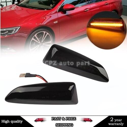 For Opel For Vauxhall Astra J K Crossland X Grandland Insignia B Zafira C LED Dynamic Turn Signal Light Side Fender Marker Lamp