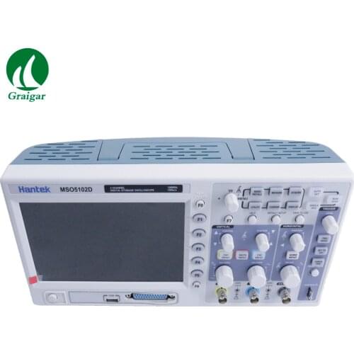 Hantek 100MHz MSO5102D Mixed Signal Digital Oscilloscope 16 Logical Channels with 2 Analog Channels and External Trigger Channel