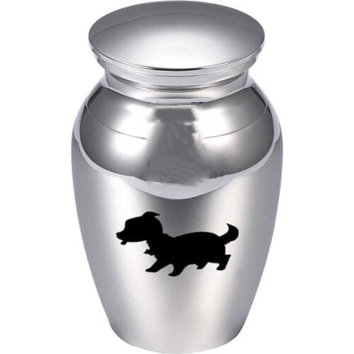 IJU026 Engraving Pet Dog Cartoon Picture Cremation Urns for Human Ashes Souvenirs
