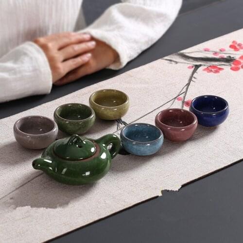 KitchenAce Chinese Ceramic Kung Fu Teaset Porcelain Portable Teaset Tea Ceremony Gadget Teapot Box Gadgets&Tools Tea Accessories