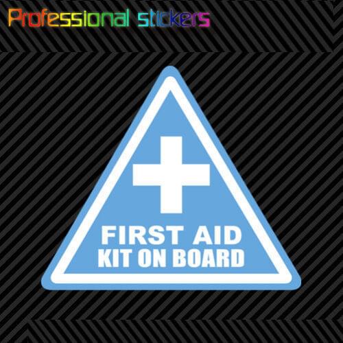 First Aid Kit on Board Sticker Die Cut Decal Vinyl Off Road Race Safety Stickers for Motos, Cars, Laptops, Phone