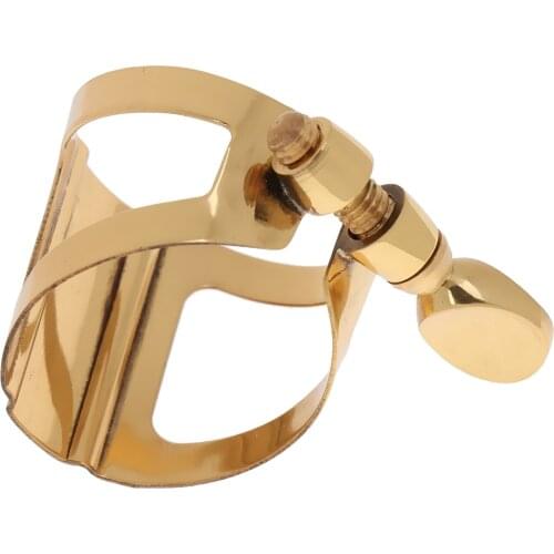 Copper Soprano Sax Saxophone Mouthpiece Ligature Clip Cap for Woodwind Instrument Accessories
