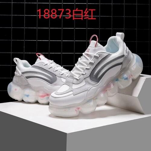 Fashionable lightweight chunky Male red top summer de trainers running black casual white high for skate shoes breathabl hombre