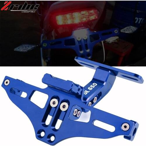 For Suzuki DL650 V-Strom Vstrom 650 2012-2019 2013 2014 Motorcycle Adjustable Angle License Number Plate Frame Holder Bracket