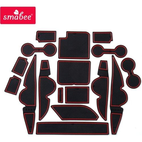 Smabee Anti-Slip Gate slot mat For KIA Forte YD 2013 2014 2015 2016 2017 2018 K3 Cerato Cup Holders Non-slip mats Accessories
