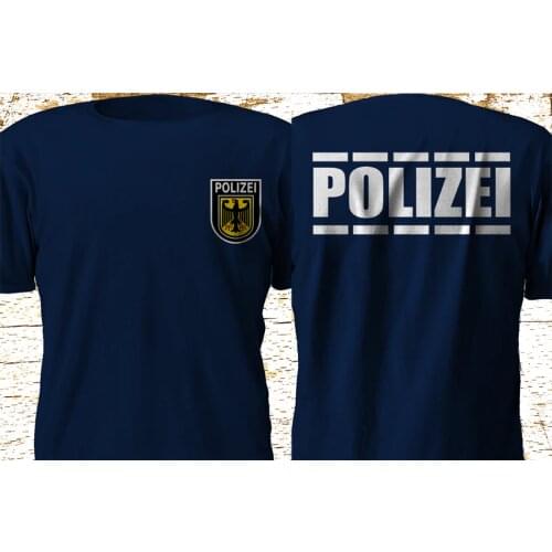 2020 Fashion New German Polizei Spesial Force Police Department Munich Swat T-Shirt Double Side Tees