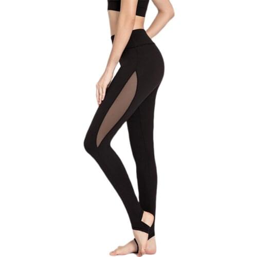 INS new yoga pants for women with mesh stitching for slimming buttock-lifting sports pants with breathable quick-drying feet