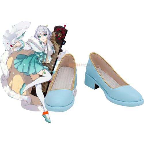 Honkai Impact 3rd Theresa Apocalypse Cosplay Shoes Blue Leather Shoes Custom Made
