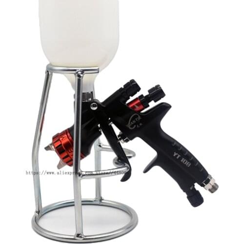 Global Gravity Feed Paint Spray Gun Holder Stand with Strainer Holder, Wall or Bench Mount, HVLP