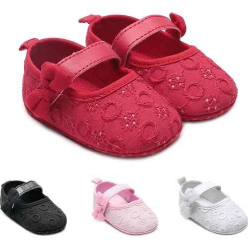 Baby girl casual shoes cotton crib shoe soft sole pre-walker shoe buckle crochet loafer toddlers first walker princess footwear