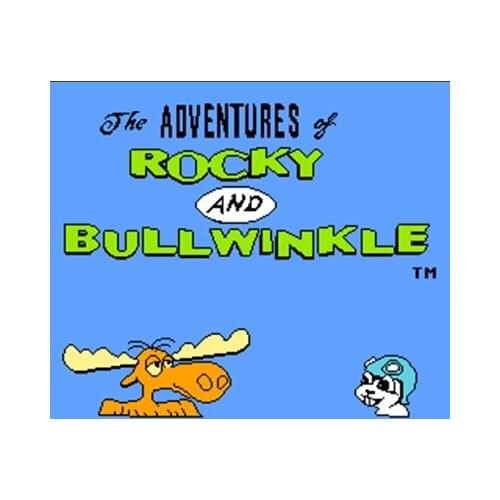 Adventures of Rocky and Bullwinkle and Friends Region Free 60 Pin 8Bit Game Card For Subor Game Players