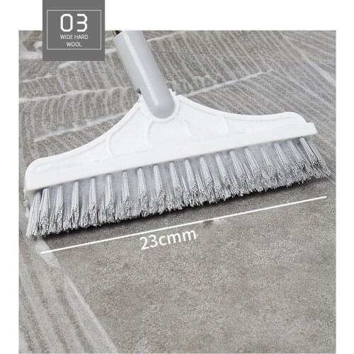 Cleaning Tools Reative V-shaped Cleaning Brush Crevice Cleaning Broom 120° Rotating Stiff Brush Head Rubber Bathroom Floor Wiper