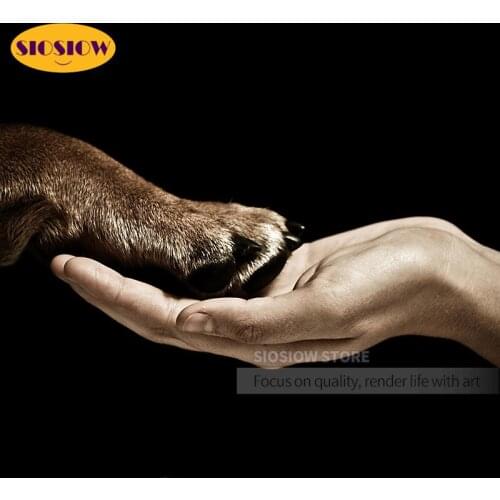 SIOSIOW 5d Diy Diamond Mosaic Embroidery Animal People Shake Hand 3d Diamond Painting Cross Stitch Full Square Modern Decor Home