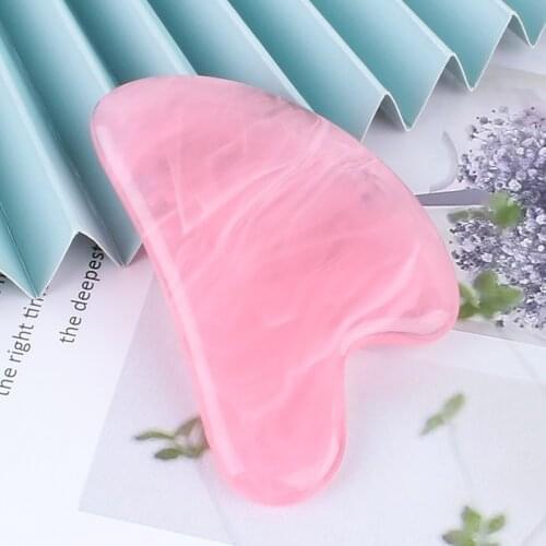 Natural Resin Gua Sha Scraper Board Massage Jade Guasha Stone for Chin Neck Face Lifting Wrinkle Remover SPA Beauty Care Tool