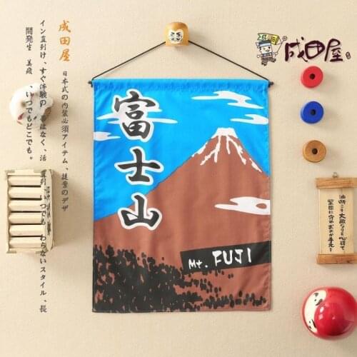 Japanese style decoration hanging accessories flag valance door curtain Fujiyama sushi restaurant bar room kitchen window