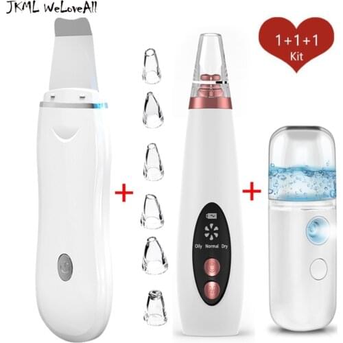 Ultrasonic Skin Scrubber Nano Sparyer Steamer Facial Peeling Shovel Pore Cleaner Exfoliator Acne Remover Point Noir Blackhead