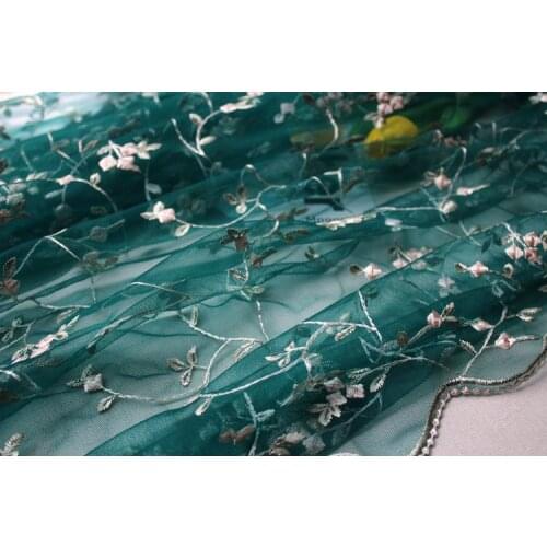 1.3m wide high quality embroidery net bottom lace high grade fabrics DIY dress fabric accessories