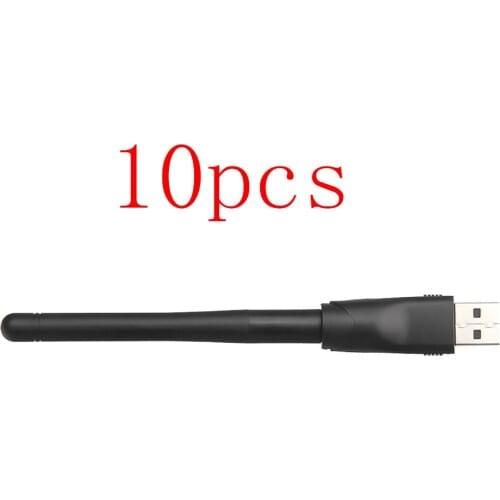 10pcs WiFi Wireless Network Card USB 2.0 150M 802.11 b/g/n LAN Adapter with rotatable Antenna for Laptop PC Mini Wi-fi Dongle