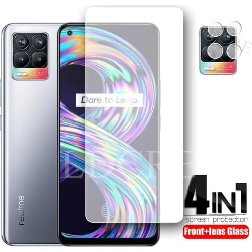 2Pcs For OPPO Realme 8 Glass Clear Tempered Glass for Realme 8 Pro Camera glass Screen Protector Film For Realme 7 5G Relme x7