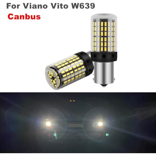 2x 3014 144smd P21W Ba15s Canbus White LED Reverse Bulb For Mercedes Benz Viano Vito W639 (2003-2015)