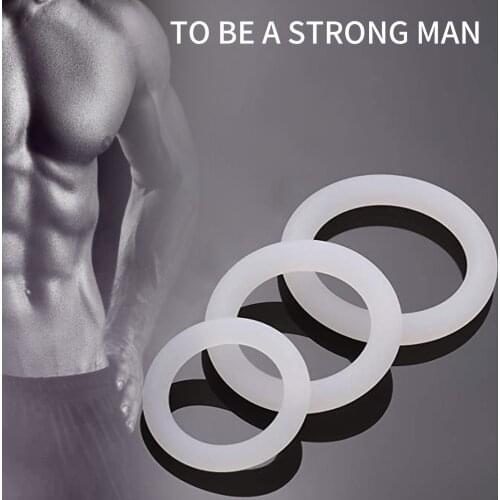 3PCS Durable Silicone Cock Rings Flash In The Night Lock Penis Ring Sex Toys For Men Male Delay Ejaculation Scrotum Lock Ring